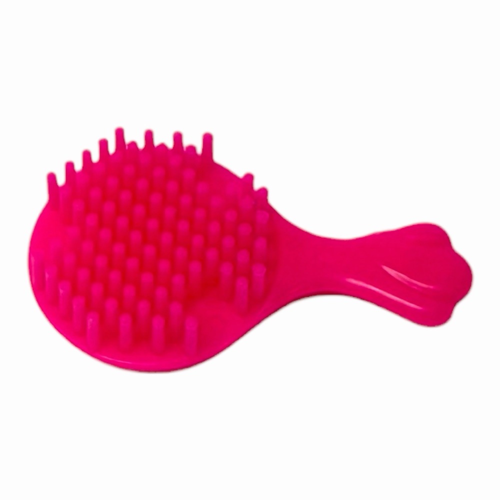 Hot Pink Scalp‎ Massager Shampoo Brush Handheld Hair Scrubber Exfoliator